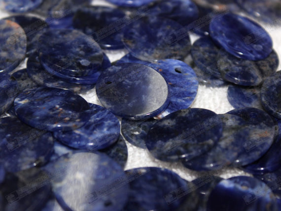 17x21mm,2mm thickness natural blue sodalite oval discs wholesale