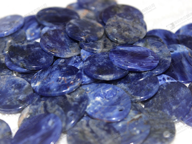 17x21mm,2mm thickness natural blue sodalite oval discs wholesale