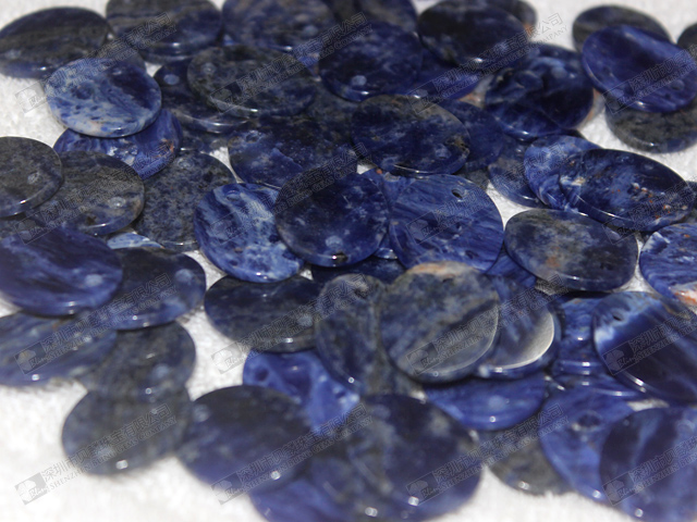 17x21mm,2mm thickness natural blue sodalite oval discs wholesale