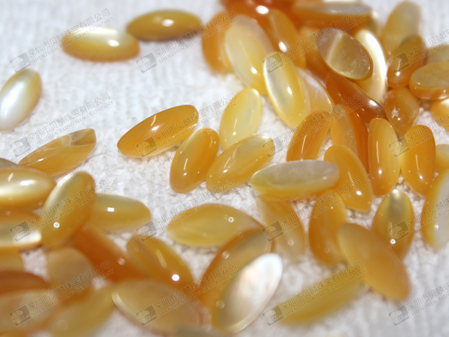 8x20mm Loose gemstone beads,golden yellow pearl shell oval cabochons