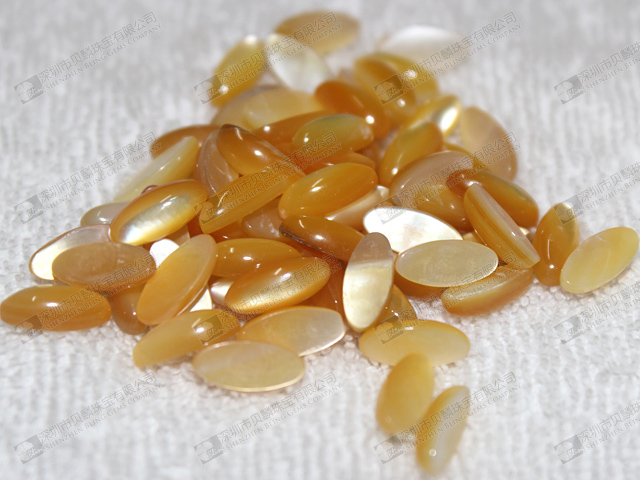 8x20mm Loose gemstone beads,golden yellow pearl shell oval cabochons