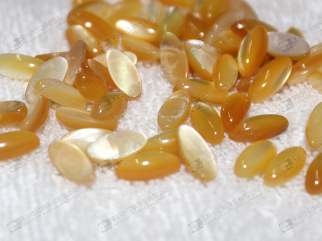 8x20mm Loose gemstone beads,golden yellow pearl shell oval cabochons