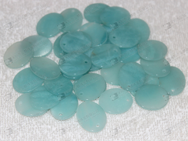 Natural loose gemstone amazonite stone discs for making jewellry