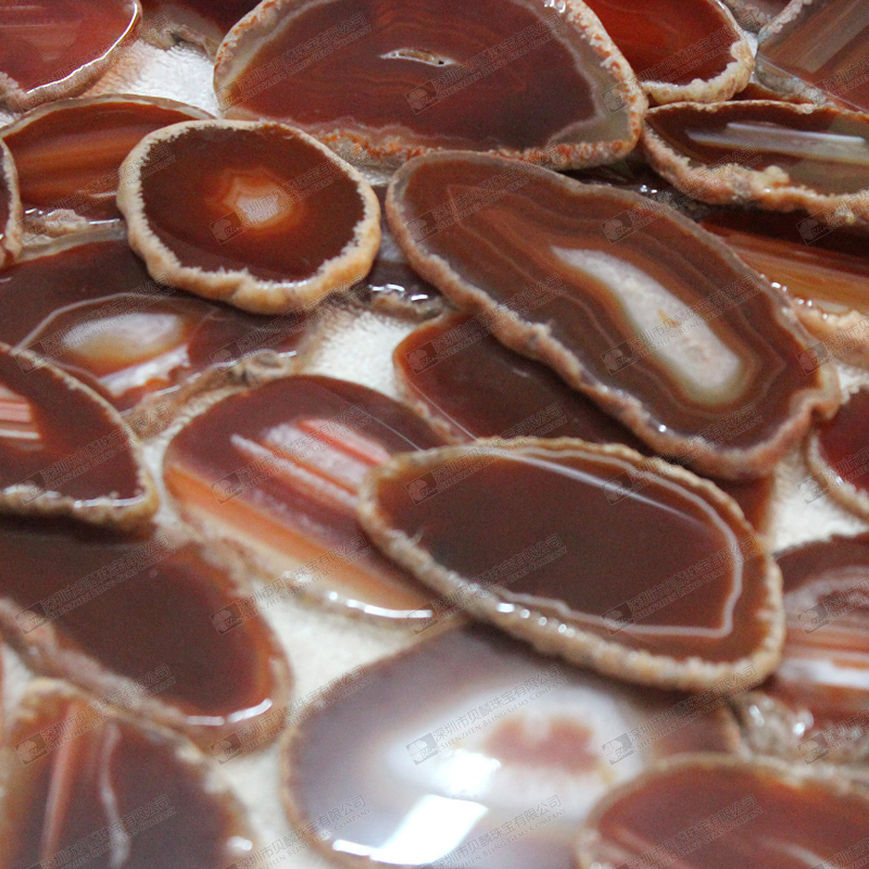 Red agate slices for pendants making,agate stone slabs for home decor