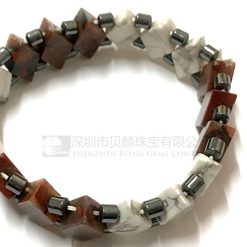 2018 Fashion jewelry stone handmade bracelet handmade semi precious stone bangle