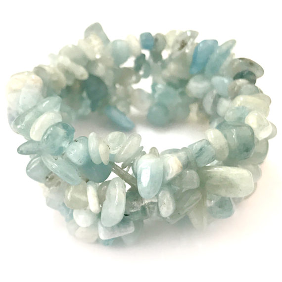 2018 Women's stone bracelets,aquamarine rough stone bracelet