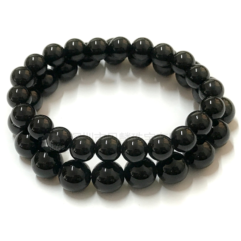 Brilliant cut black onyx stone bracelets,gemstone couple bracelets