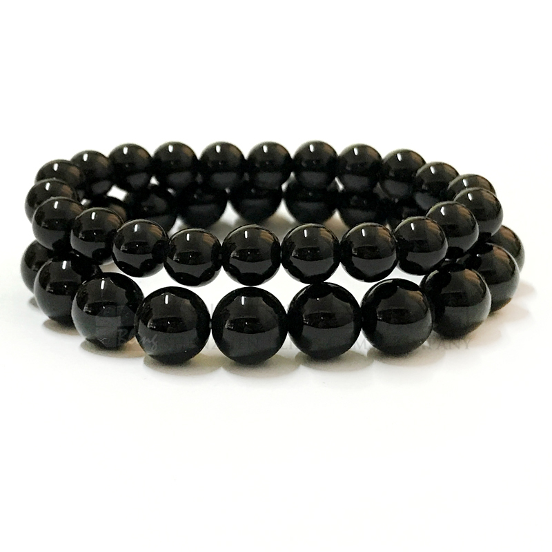 Brilliant cut black onyx stone bracelets,gemstone couple bracelets