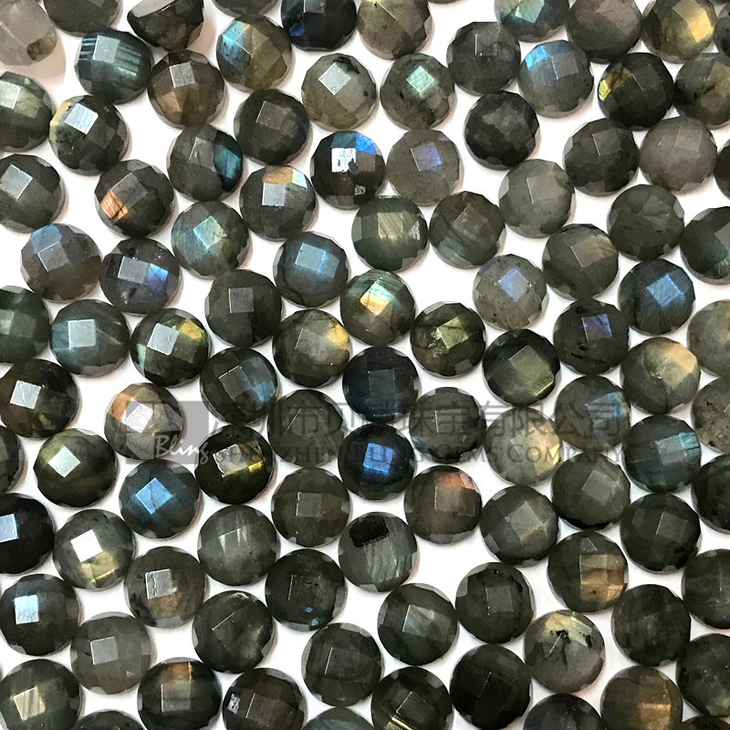 Checkerboard cut Labradorite stones,faceted beads labradorite
