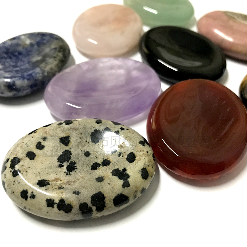 Smooth polished worry stones,mixed gemstone worry stones