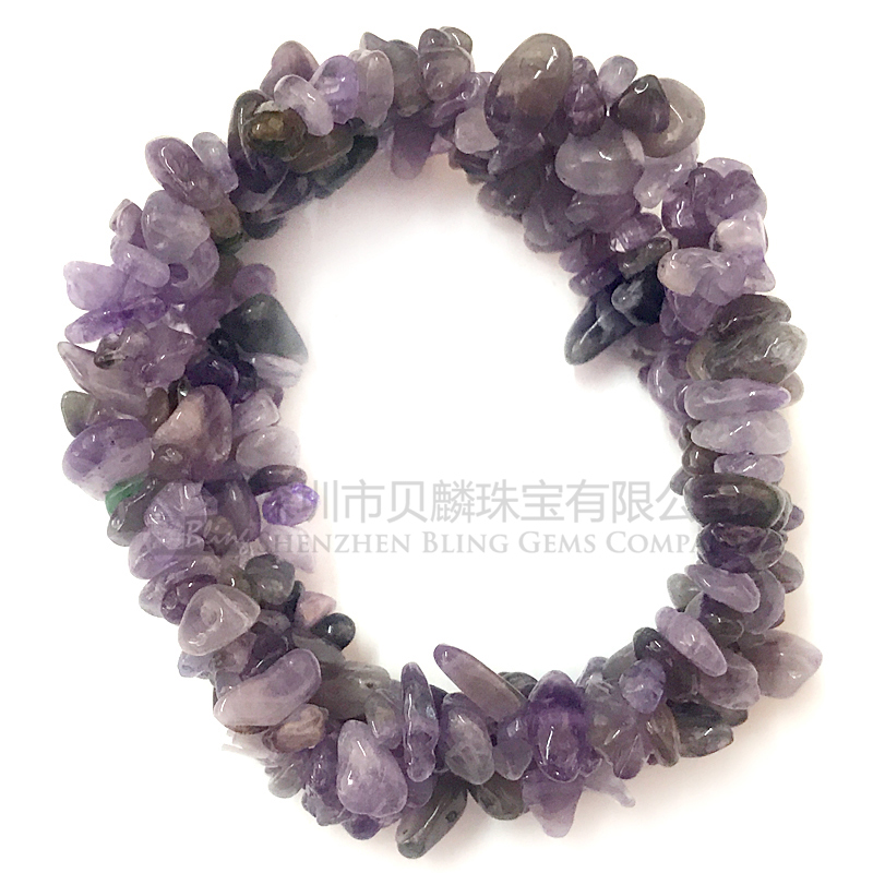 Natural amethyst beaded bracelets