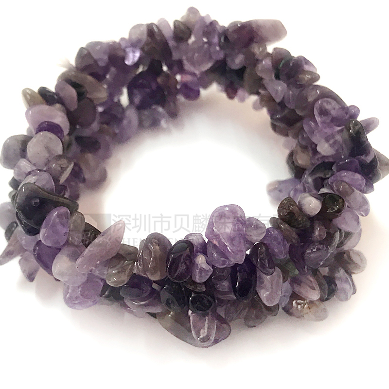 Natural amethyst beaded bracelets