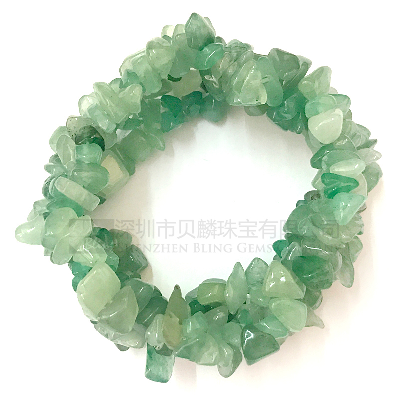 Wholesale green gemstone bracelet,stone rough jewelry