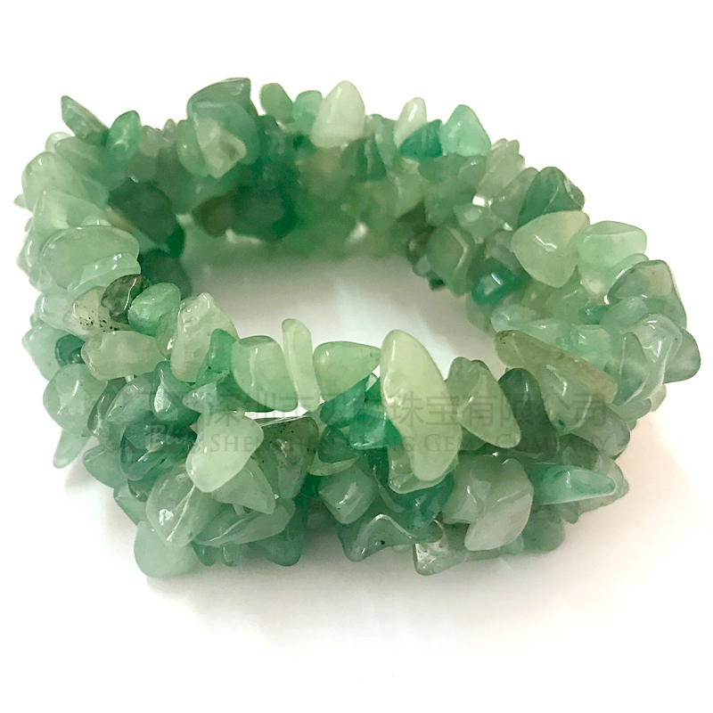 Wholesale green gemstone bracelet,stone rough jewelry