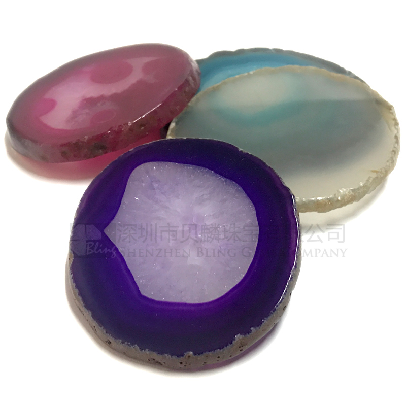 Agate Coasters Geode Slice Assorted Colors Perfect Housewarming or Wedding Gift