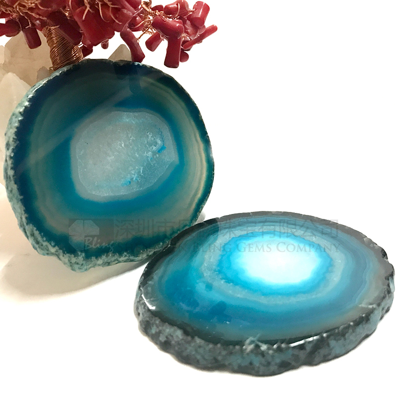 Agate slabs,blue agate coasters