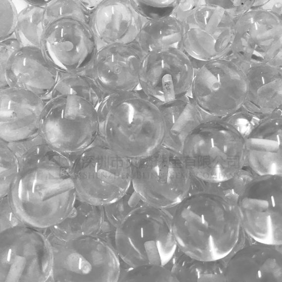 Half drilled AB-A quality crystal quartz round beads,natural crystal for making earrings