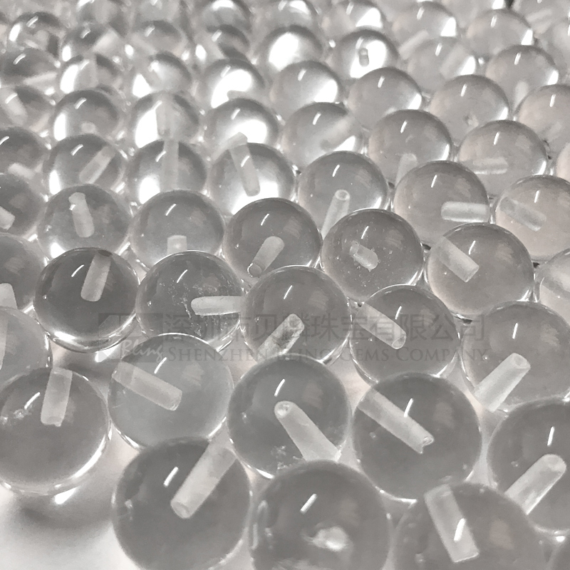 Half drilled AB-A quality crystal quartz round beads,natural crystal for making earrings