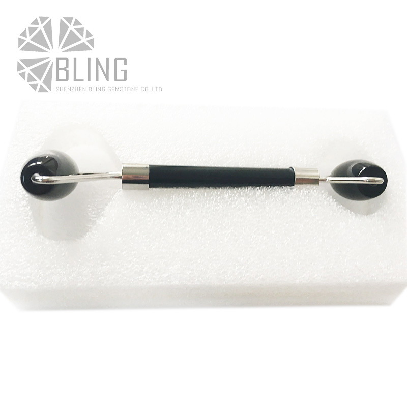 Black onyx stone massage roller,facial massage roller 150mm