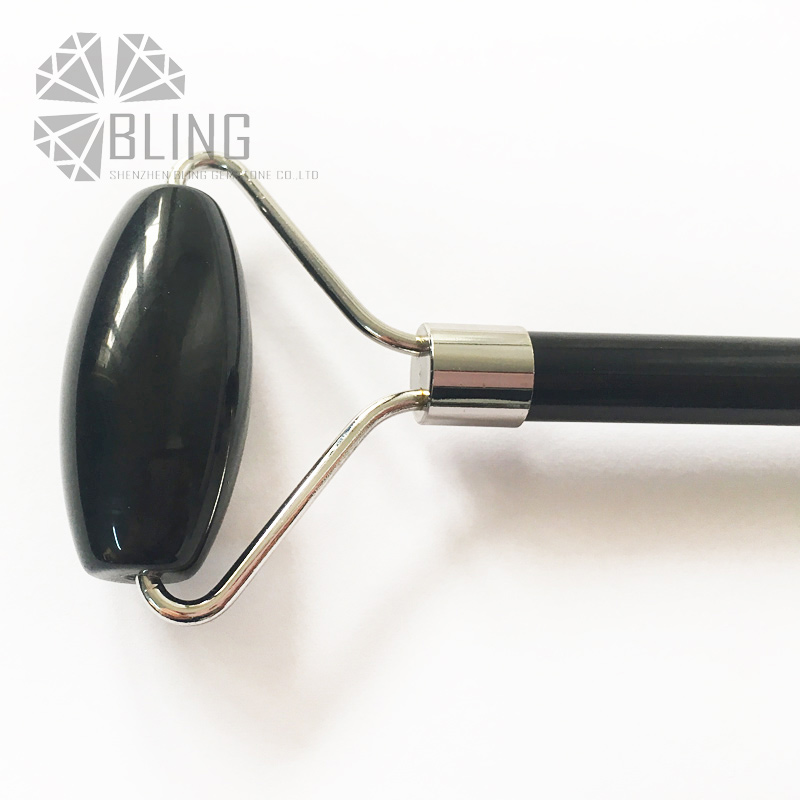 Black onyx stone massage roller,facial massage roller 150mm