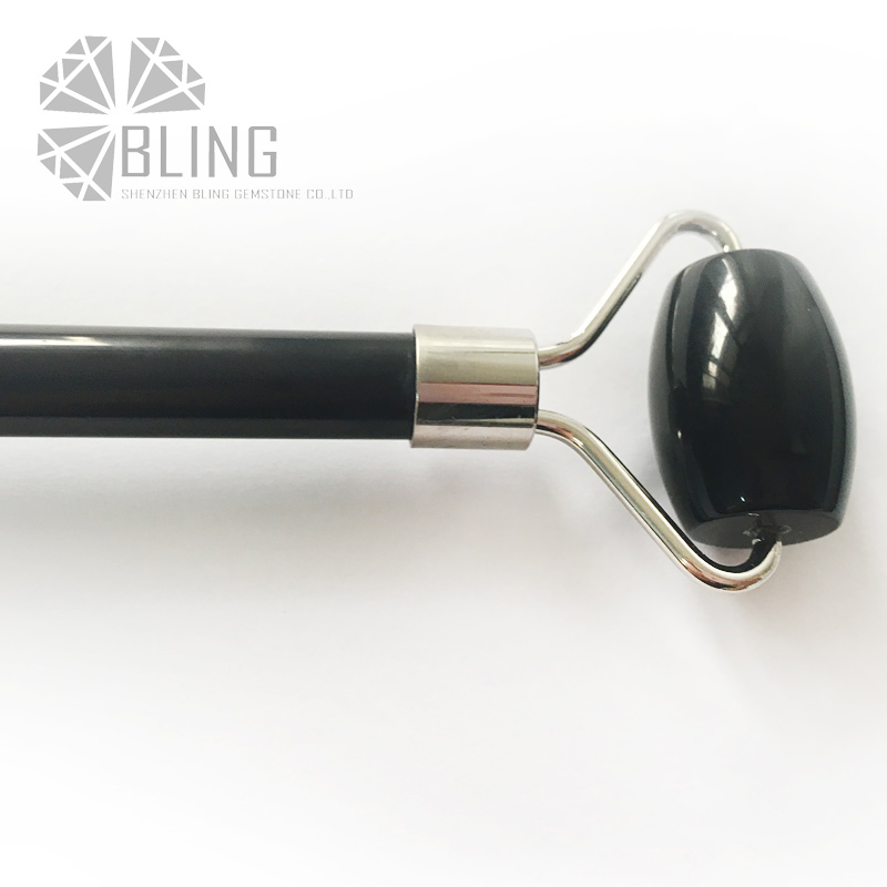 Black onyx stone massage roller,facial massage roller 150mm