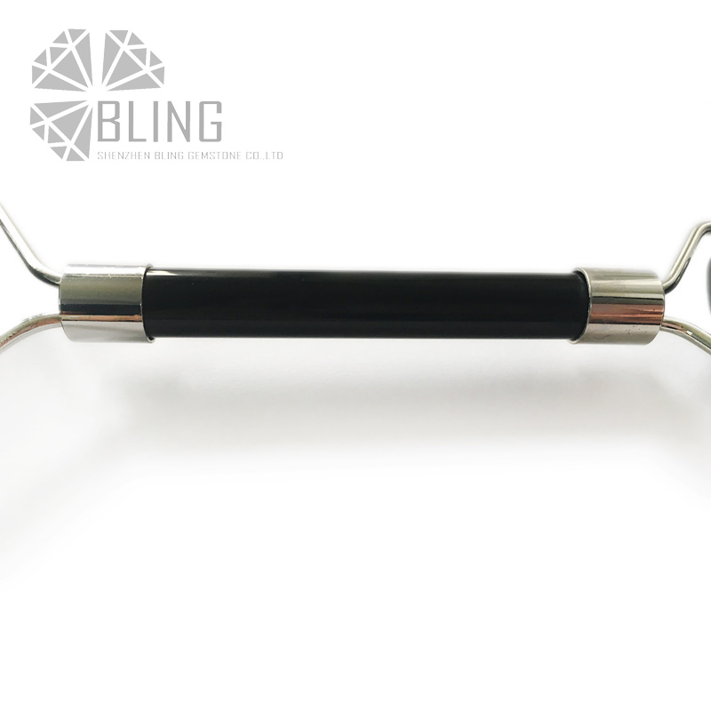 Black onyx stone massage roller,facial massage roller 150mm