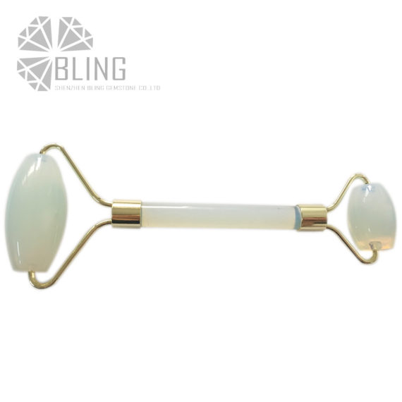 Synthetic moonstone facial massage roller