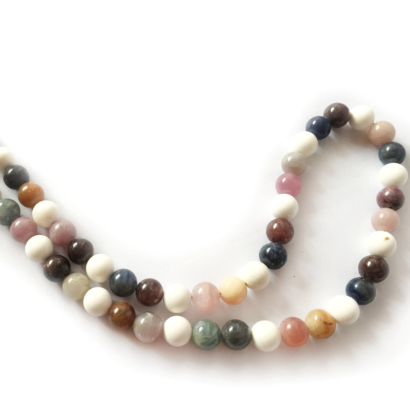 Colored gemstone necklace