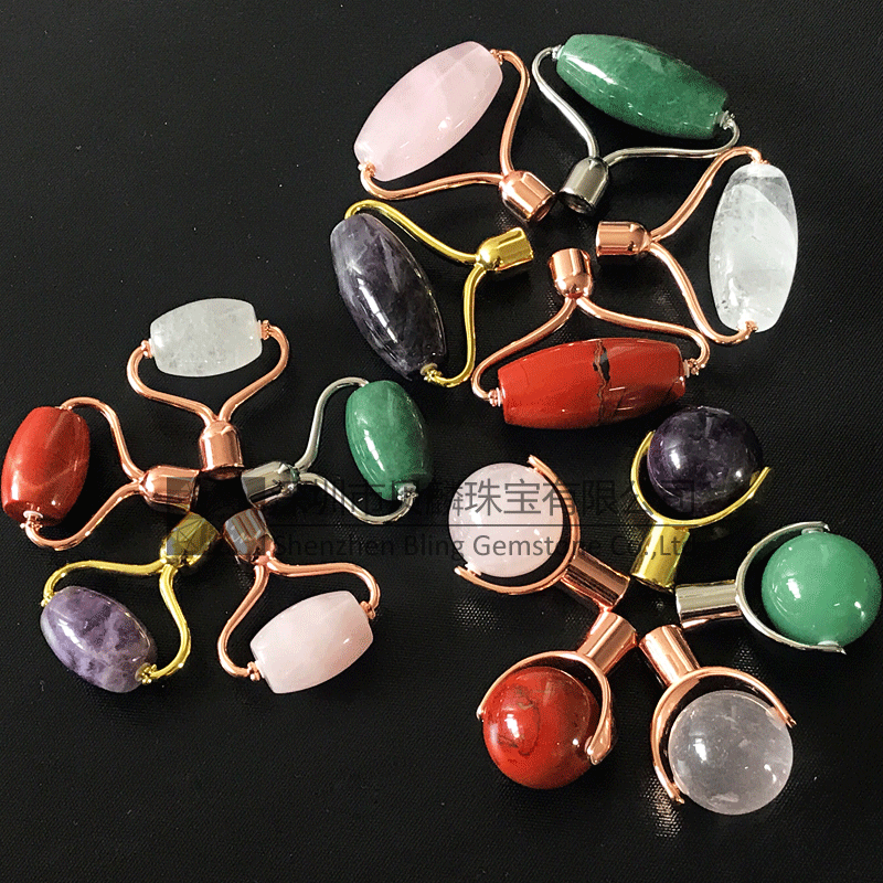 Facial rollers(Rose quartz,red jasper,amethyst,green aventurine/jade,crystal)