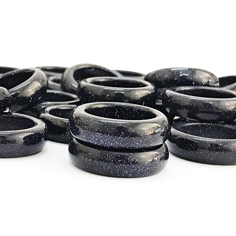 Blue sand stone rings