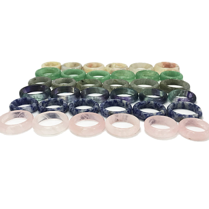 Gemstone band rings