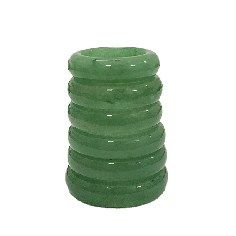 Green aventurine band rings