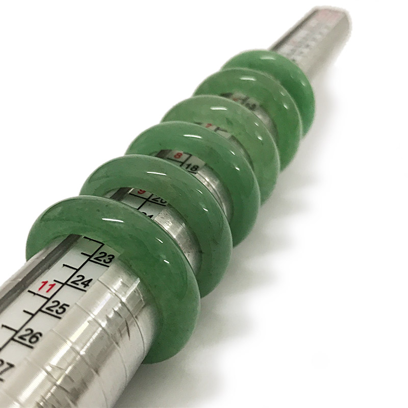 Green aventurine band rings