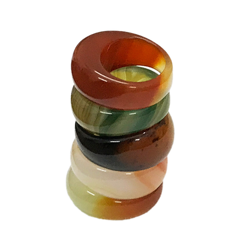 Colorful Solid Agate Rings