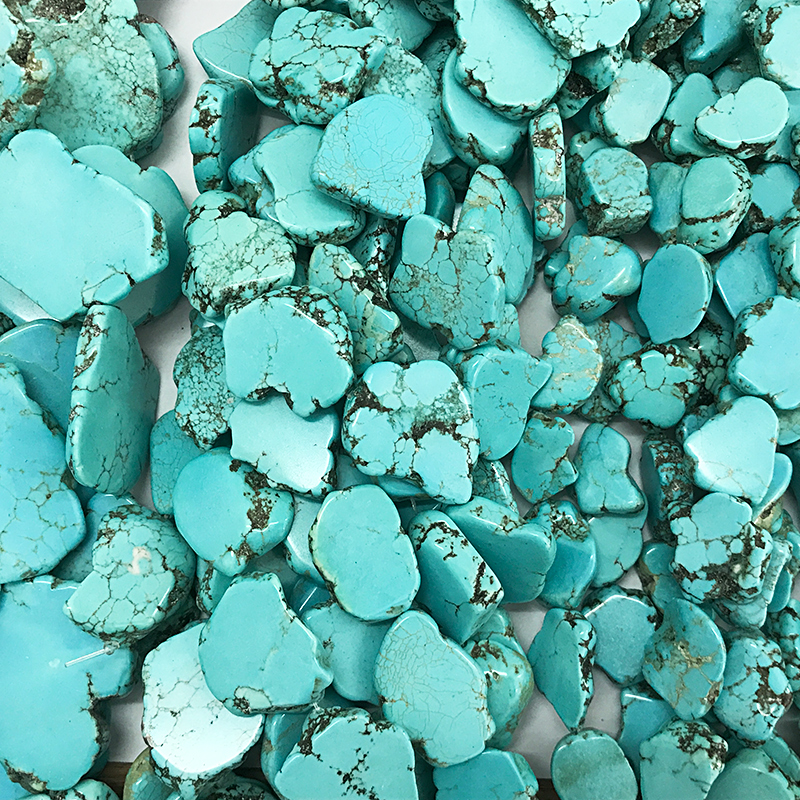 Irregular Stabilized turquoise Beads For Making Jewelry