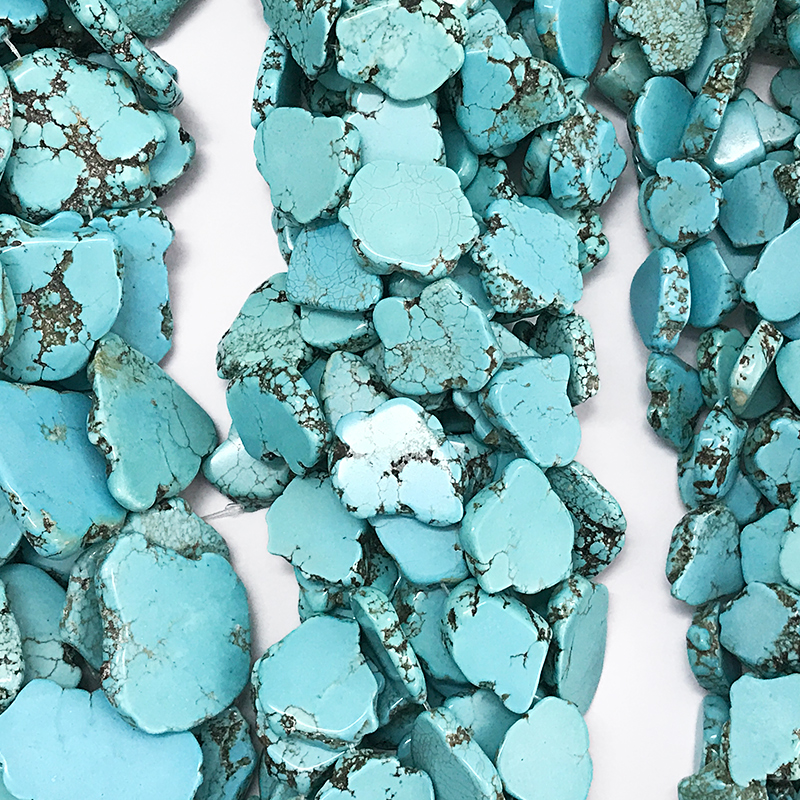 Irregular Stabilized turquoise Beads For Making Jewelry