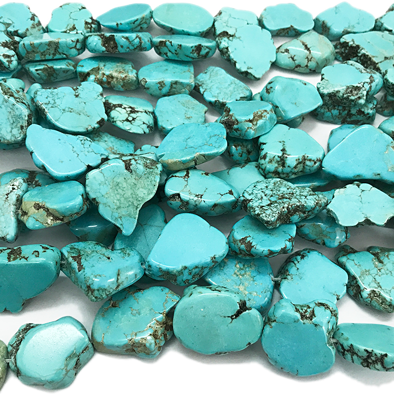 Irregular Stabilized turquoise Beads For Making Jewelry