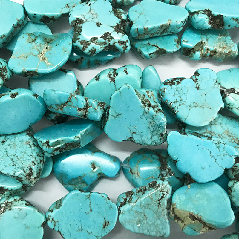 Irregular Stabilized turquoise Beads For Making Jewelry