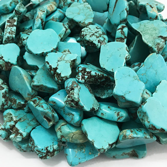 Irregular Stabilized turquoise Beads For Making Jewelry