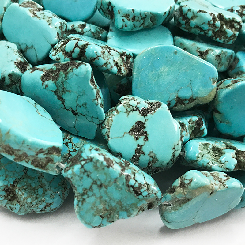 Irregular Stabilized turquoise Beads For Making Jewelry