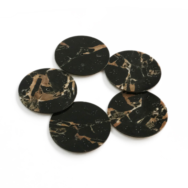 Black gold marble stone watch dials