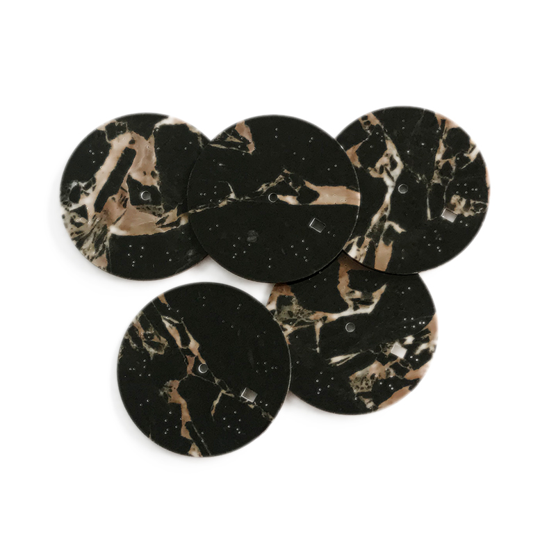 Black gold marble stone watch dials