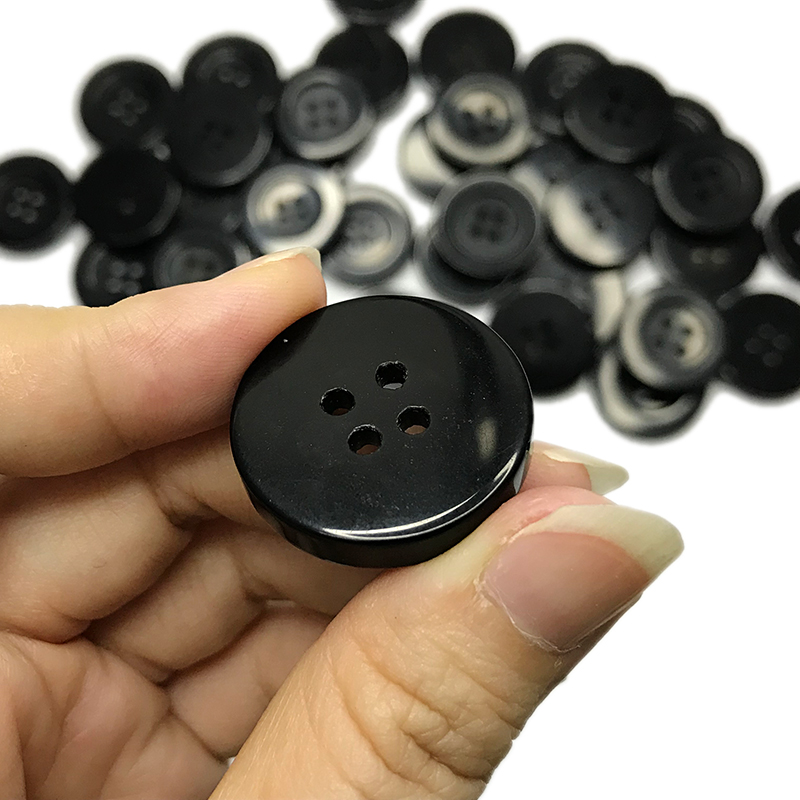 Black obsidian buttons