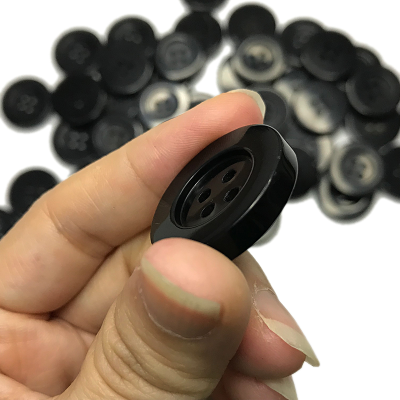Black obsidian buttons