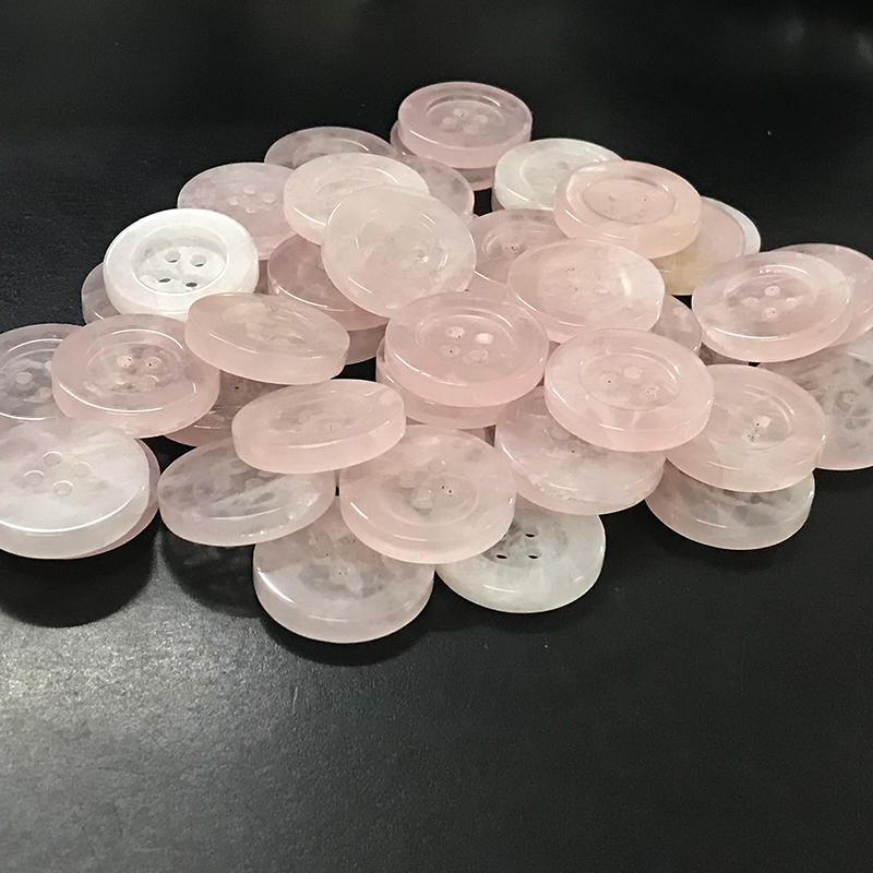 Rose quartz buttons