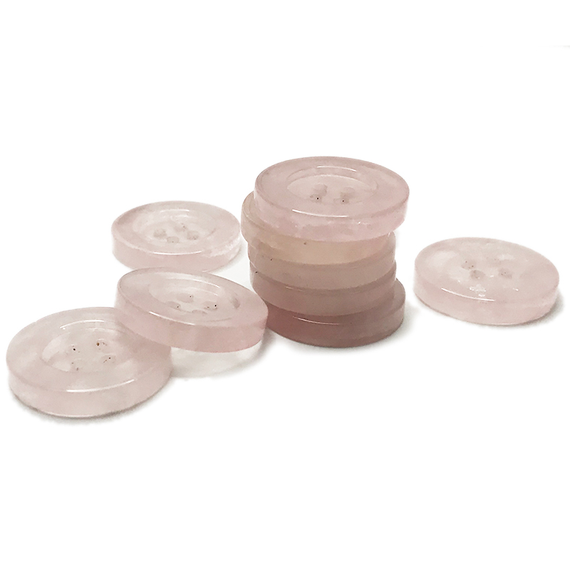 Rose quartz buttons