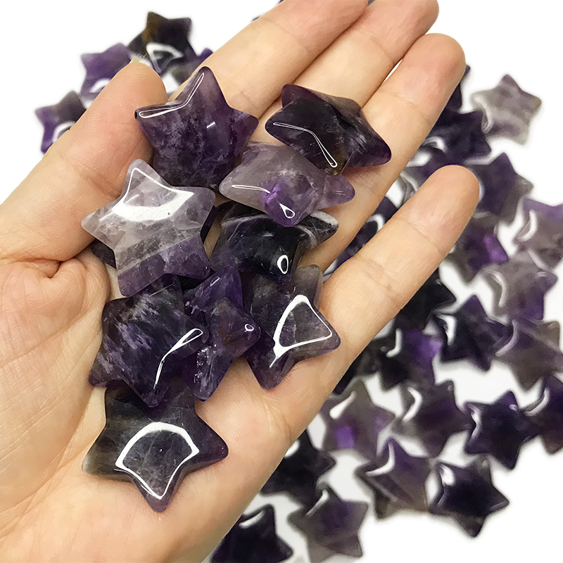 Amethyst star loose gemstone beads