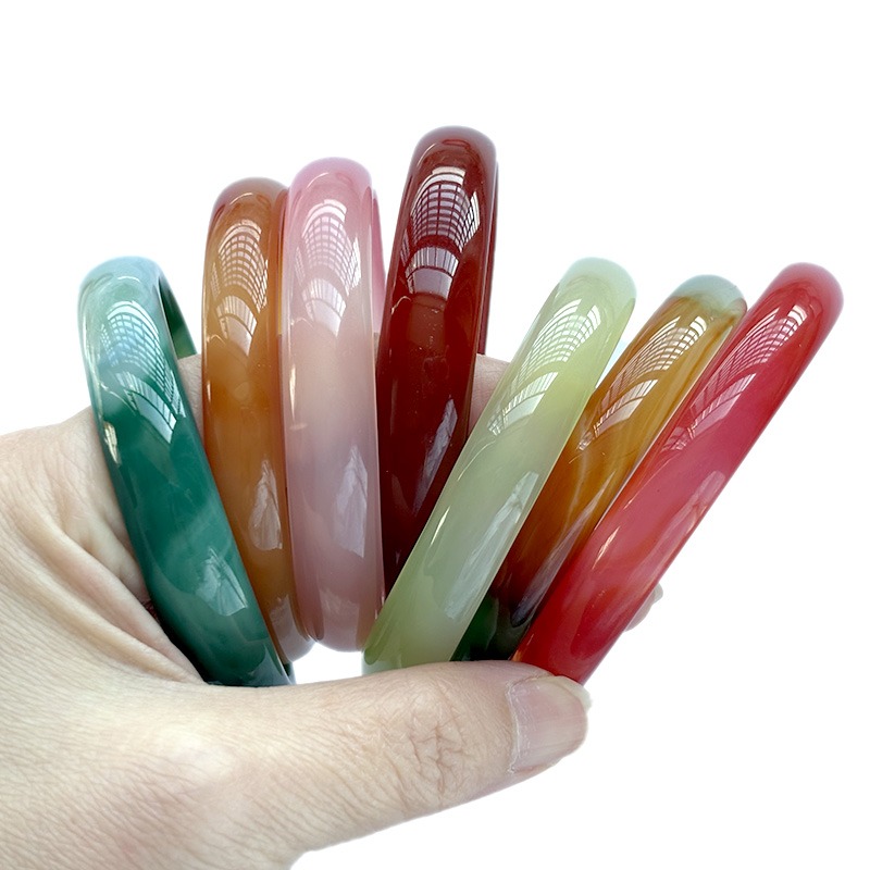Colorful agate bangles