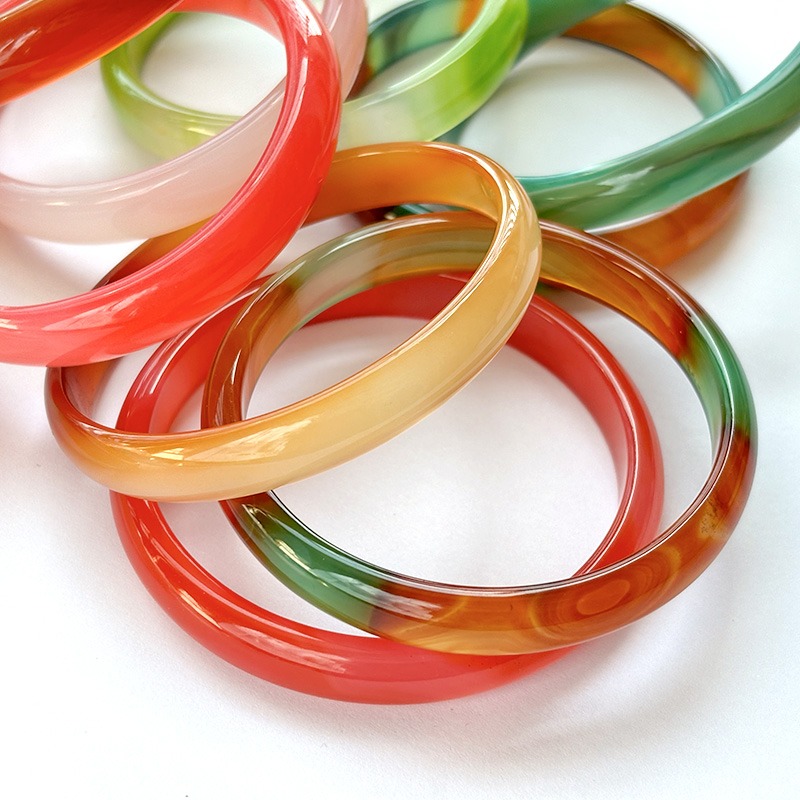 Colorful agate bangles