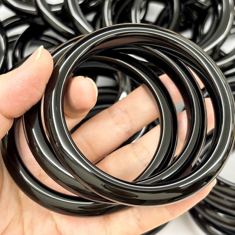 Black obsidian bangles